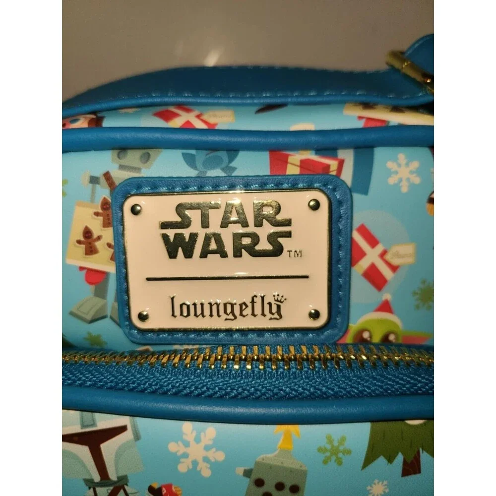 Loungefly Star Wars The Mandalorian Chibi Holidays Faux Leather Mini Backpack